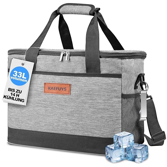 Borsa frigo pieghevole KAEFUYS da 33 litri con tracolla