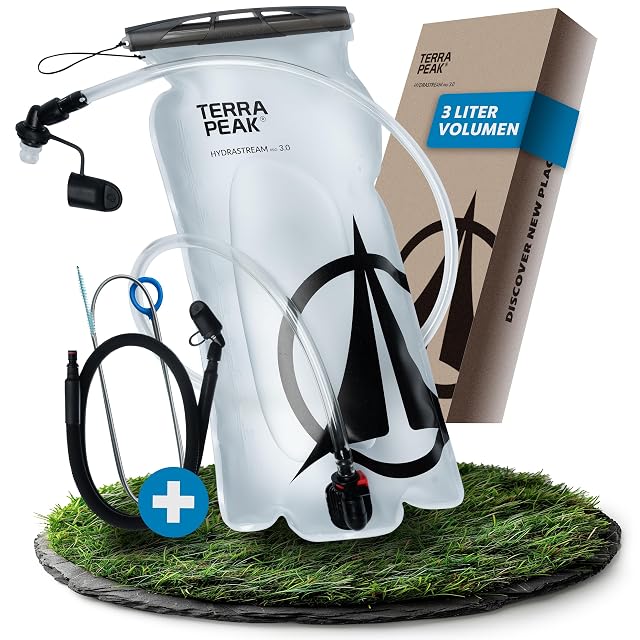 Sacca idrica Terra Peak Hydrastream PRO da 3 litri con copertura in neoprene per il tubo