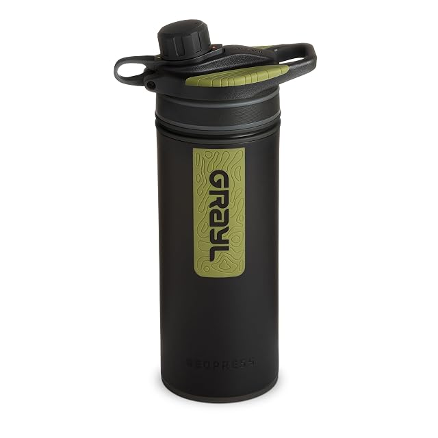 Borraccia filtrante a pressione GRAYL GeoPress da 710 ml in finitura mimetica nera
