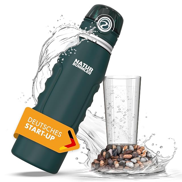Borraccia filtrante pieghevole NATURBUMMLER da 750 ml con moschettone