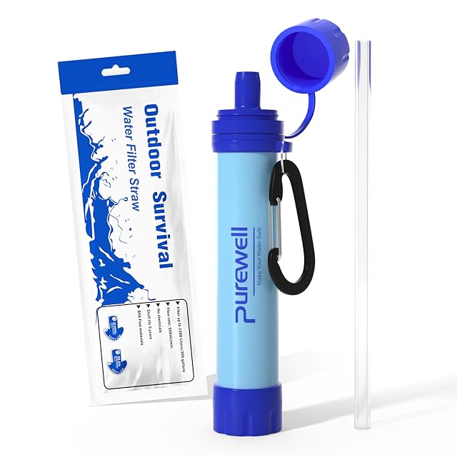 Filtro a cannuccia da esterno Purewell con moschettone
