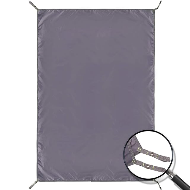 Telo tarp rettangolare impermeabile REDCAMP in poliestere ripstop con occhielli sul bordo