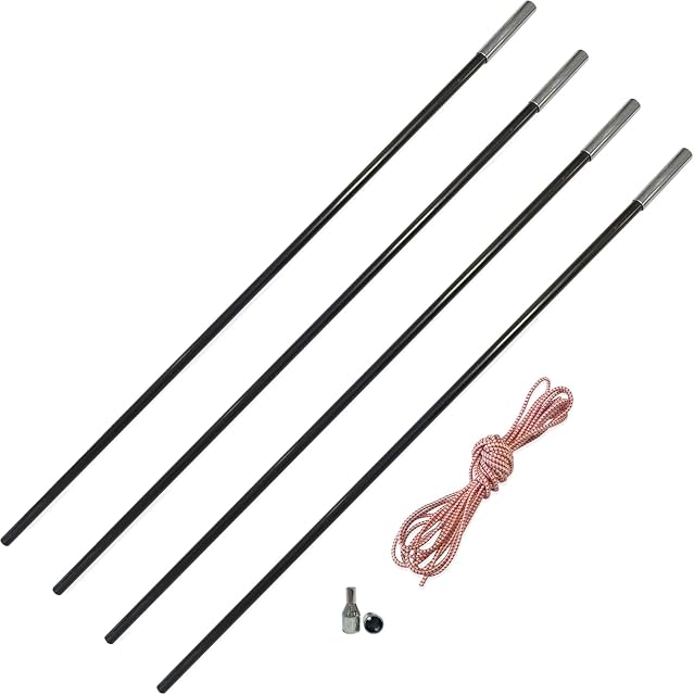 Set di riparazione per paline da tenda in vetroresina OLPRO con cordino elastico e fissaggi