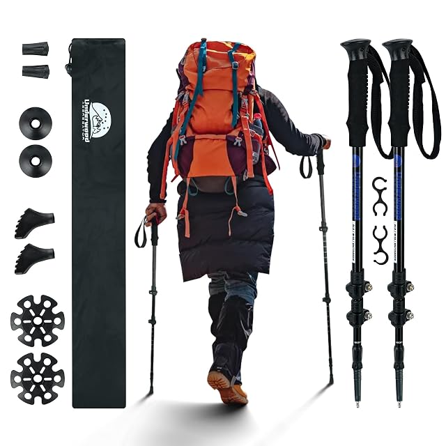 Bastoncini da trekking telescopici in alluminio Underwood Aggregator con impugnature in EVA